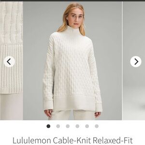 Lululemon Cable-Knit Relaxed-Fit Sweater (Bone)